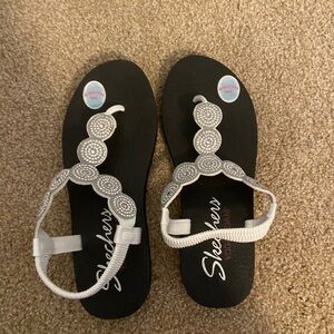 Skechers Meditation Sling Back Sandals - Stars & Sparkle